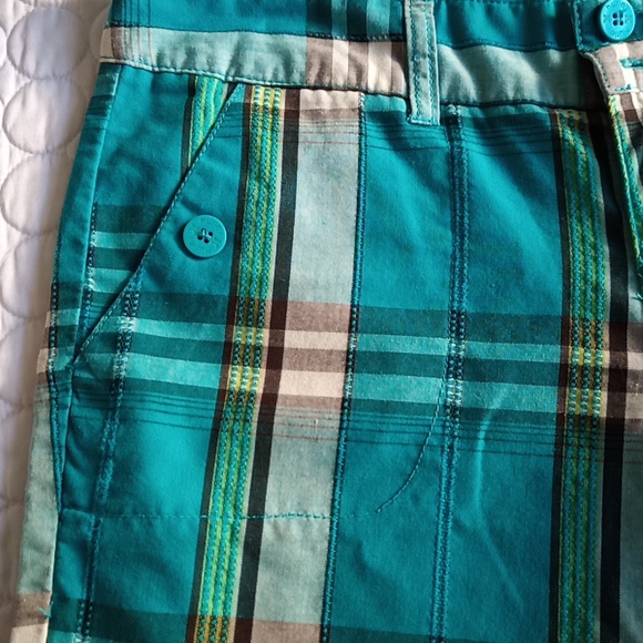HURLEY Plaid Bermuda Walking Shorts Juniors sz 5 Small - Picture 3 of 7